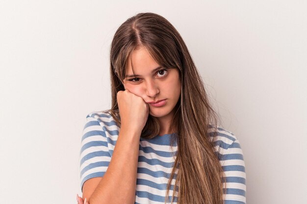 Quem se sente triste e pensativo olhando para o espaço da cópia