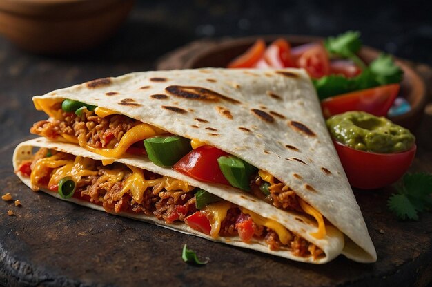 Quesadilla embalada para o almoço