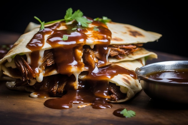 Quesadilla de pecho de carne picada