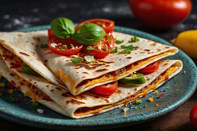 Foto quesadilla con un poco de pimentón