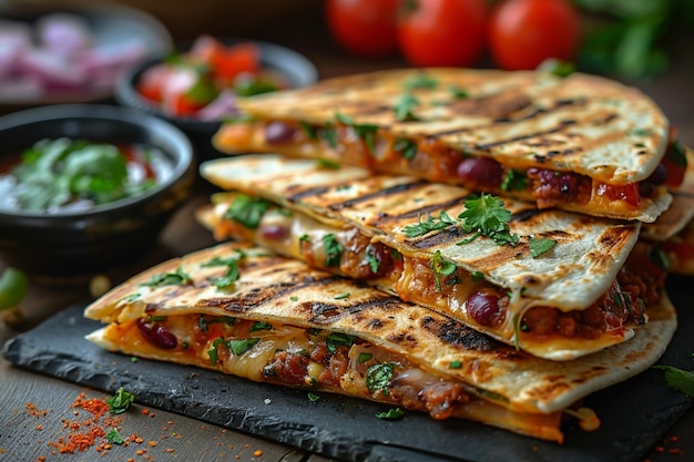 Quesadillas comida mexicana generada por la IA