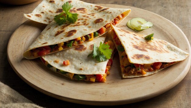 Quesadillas de comida mexicana