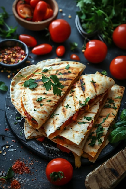 Quesadillas mexikanisches Essen KI generiert