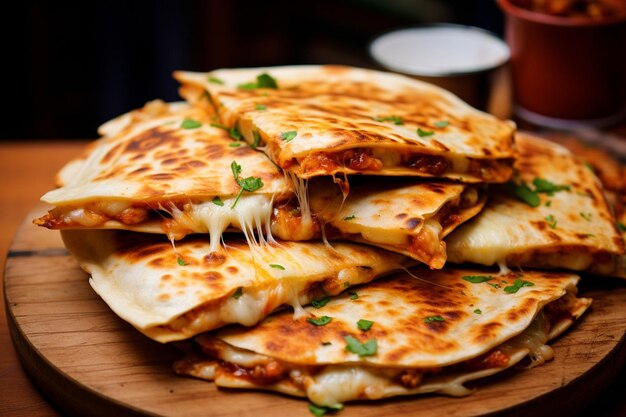 Quesadillas con queso y queso