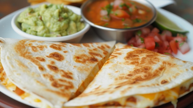 Las quesadillas con queso son deliciosas