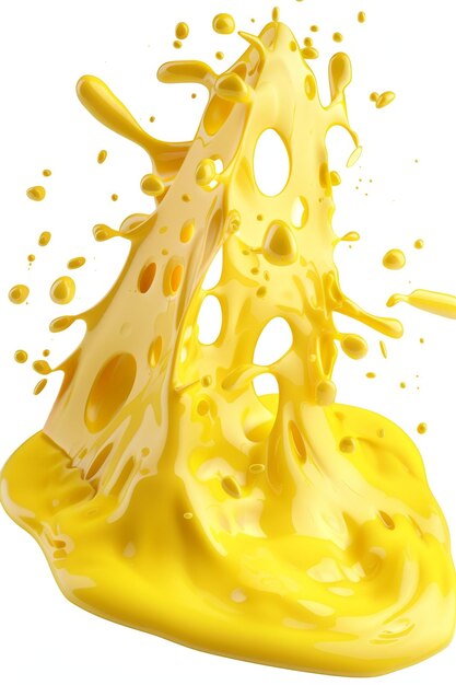 queso amarillo con agujeros procesado IA generativa