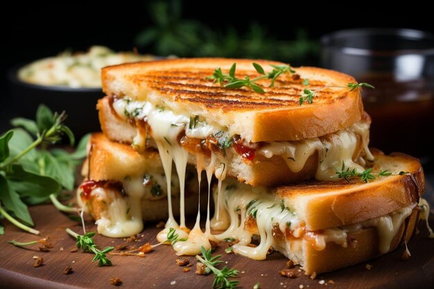 Foto queso caramelizado de cebolla monterey jack