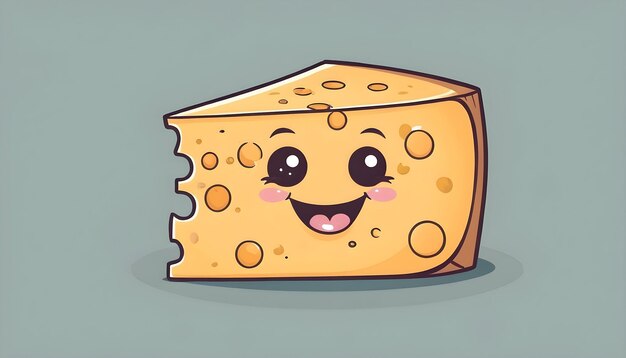 Foto queso de dibujos animados en 3d