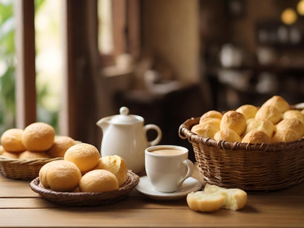 Queso y pan de café