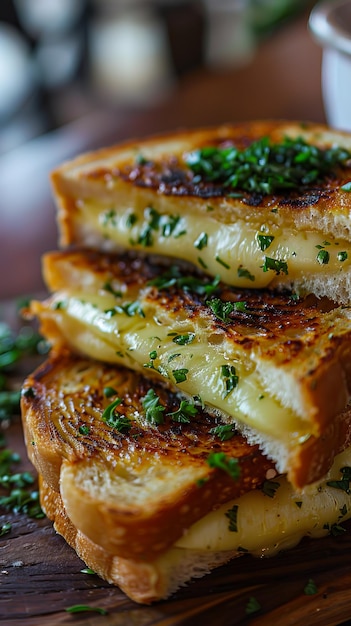 Queso a la parrilla con rúcula y parmesán