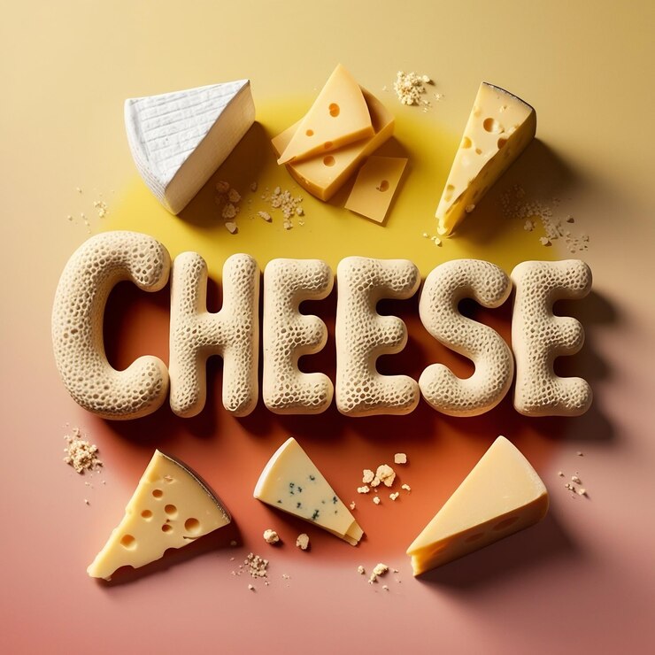 Foto queso rallado y una tabla de queso rústico con una variedad de rebanadas
