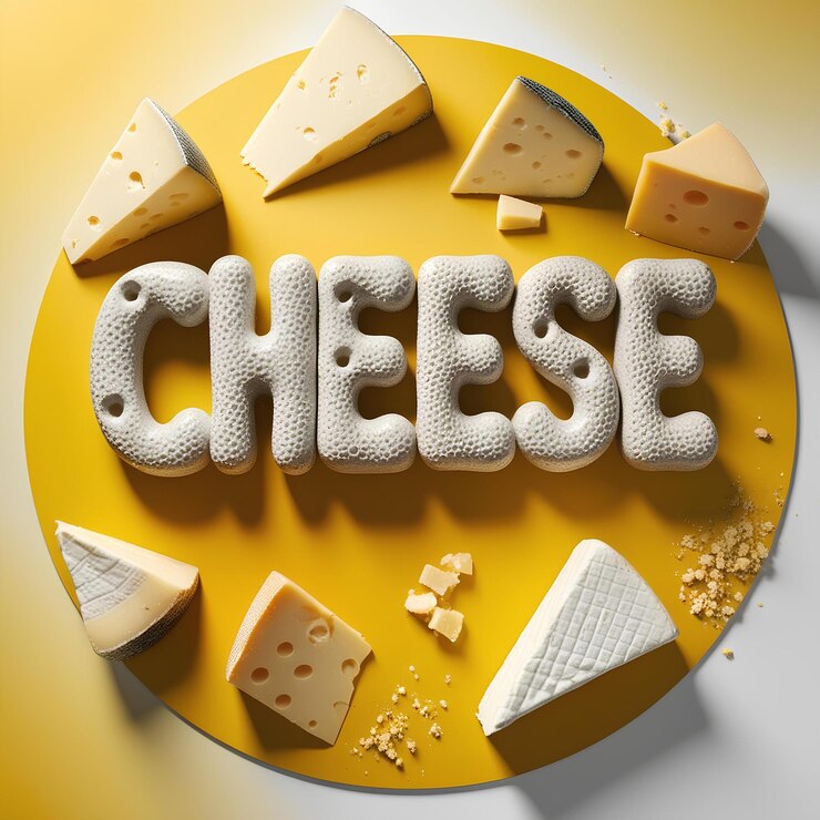 Foto queso rallado y una tabla de queso rústico con una variedad de rebanadas
