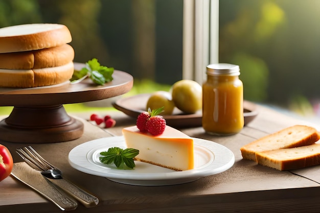 queso y verduras en una mesa