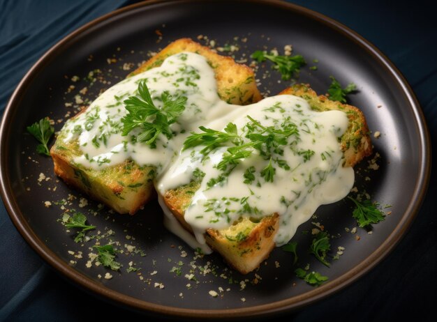 quesos sabrosos en pan tostado