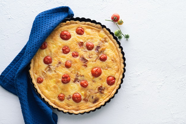 Quiche de tomate cereja