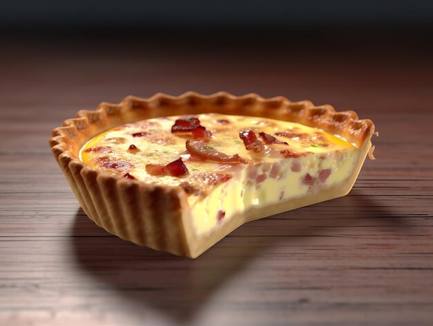 Quiche lorraine de cerca Ai generativo