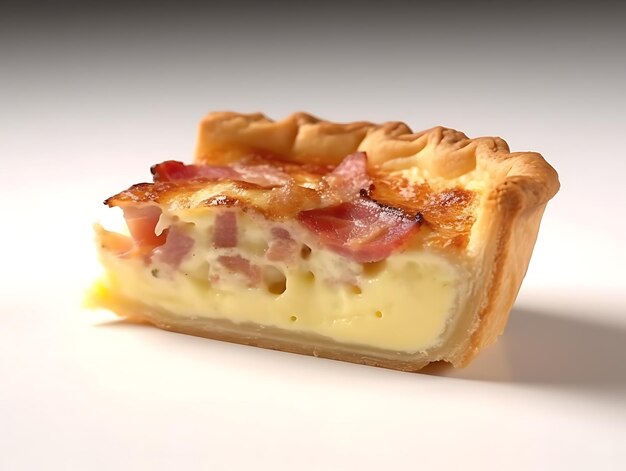 Foto quiche lorraine de cerca ai generativo