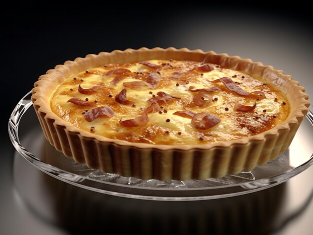 Quiche lorraine de perto Ai Generative