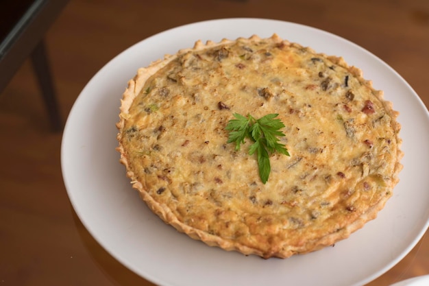 Quiche peruana comida gourmet de restaurante caseiro