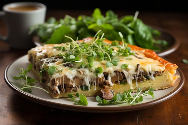 Quiche de setas y fontana con mermelada