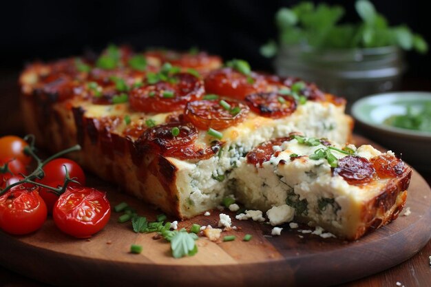 Quiche de tomate asado y queso de cabra