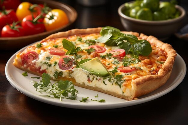 Quiche de tomate y cheddar con menta