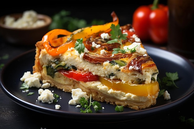 Quiche de verduras asadas con queso de cabra