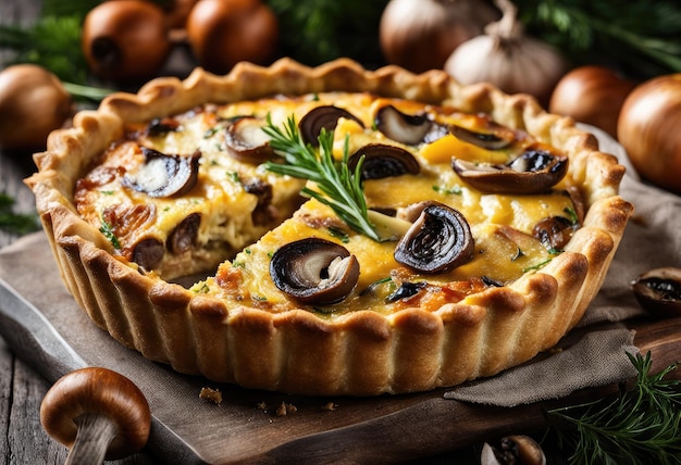 una quiche de verduras