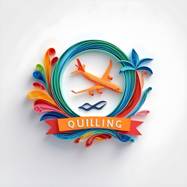 Foto quilling des reiselogos