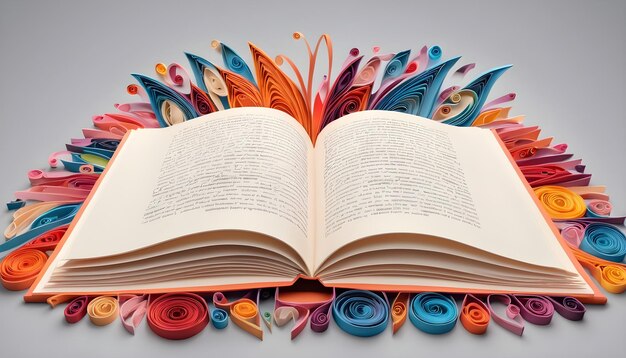 Foto quilling de libros mágicos