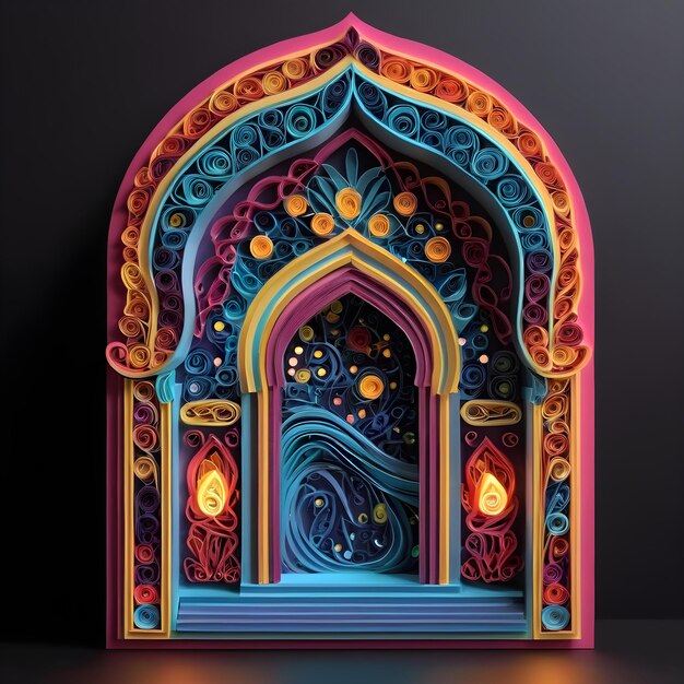 el quilling mihrab islámico