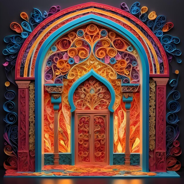 el quilling mihrab islámico