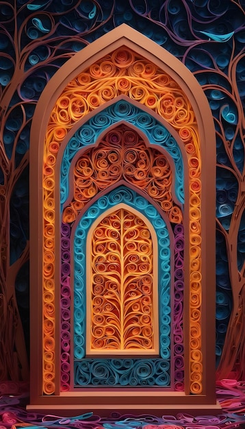 el quilling mihrab islámico