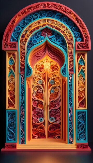 el quilling mihrab islámico