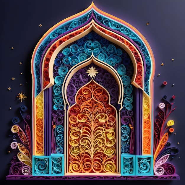 el quilling mihrab islámico