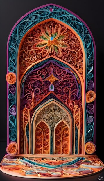 el quilling mihrab islámico