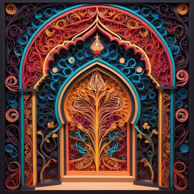 el quilling mihrab islámico