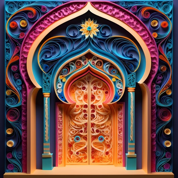 el quilling mihrab islámico