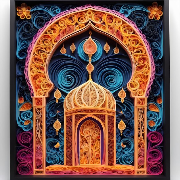 el quilling mihrab islámico