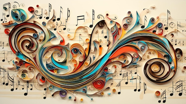 Quilling-Musik aus Papier