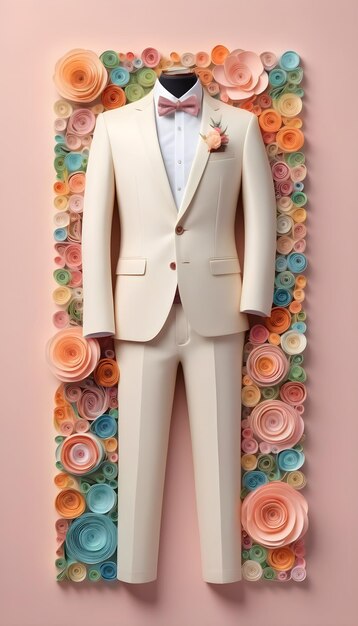 Quilling de traje de novio