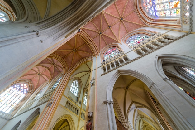 Foto quimper finistere frança 11 de agosto de 2017 vista da catedral de saint corentin quimper bretanha