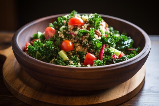 Quinoa- und Kohlsalat mit Zitronen-Tahini-Dressing