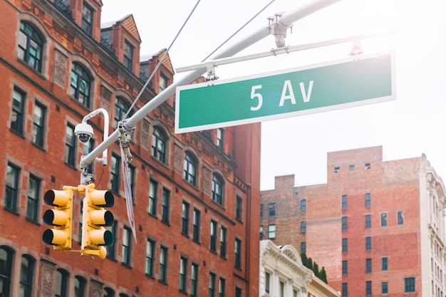 Quinta avenida assinar em manhattan, nova iorque