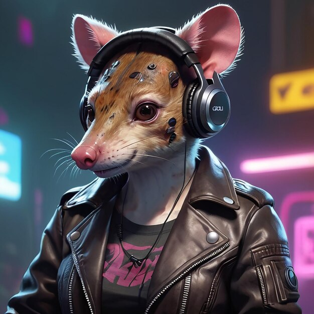 Quoll Synthwave Serenity Down Under por Alex Petruk gerado pela IA