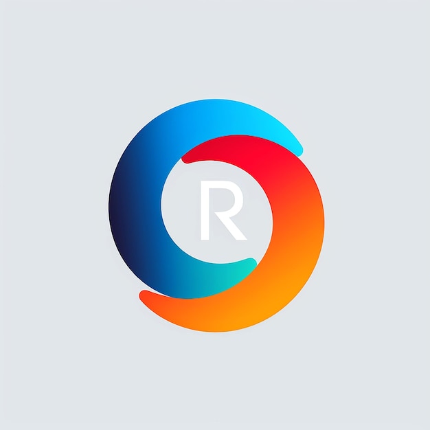 R-Logo-Vektordesign mit weißem Hintergrund