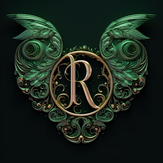 Foto r logotipo verde real