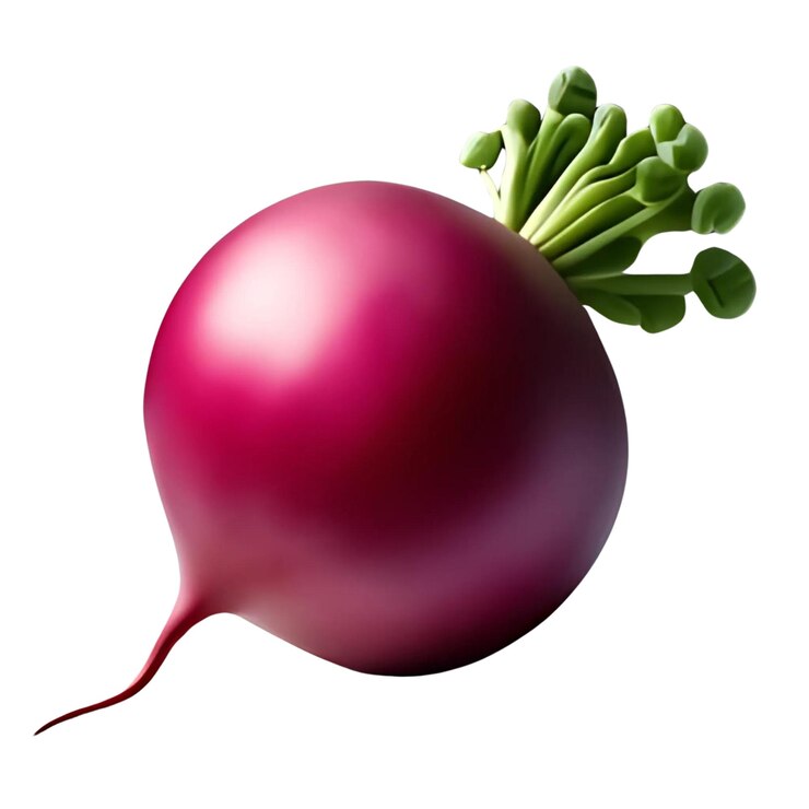 Rábano fresco aislado sobre un fondo blanco Imágenes de verduras de alta calidad