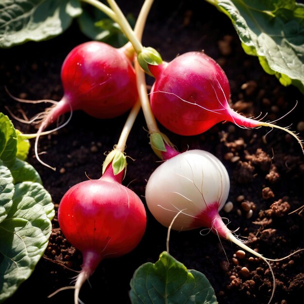 Rábano, legumes ecológicos crus frescos