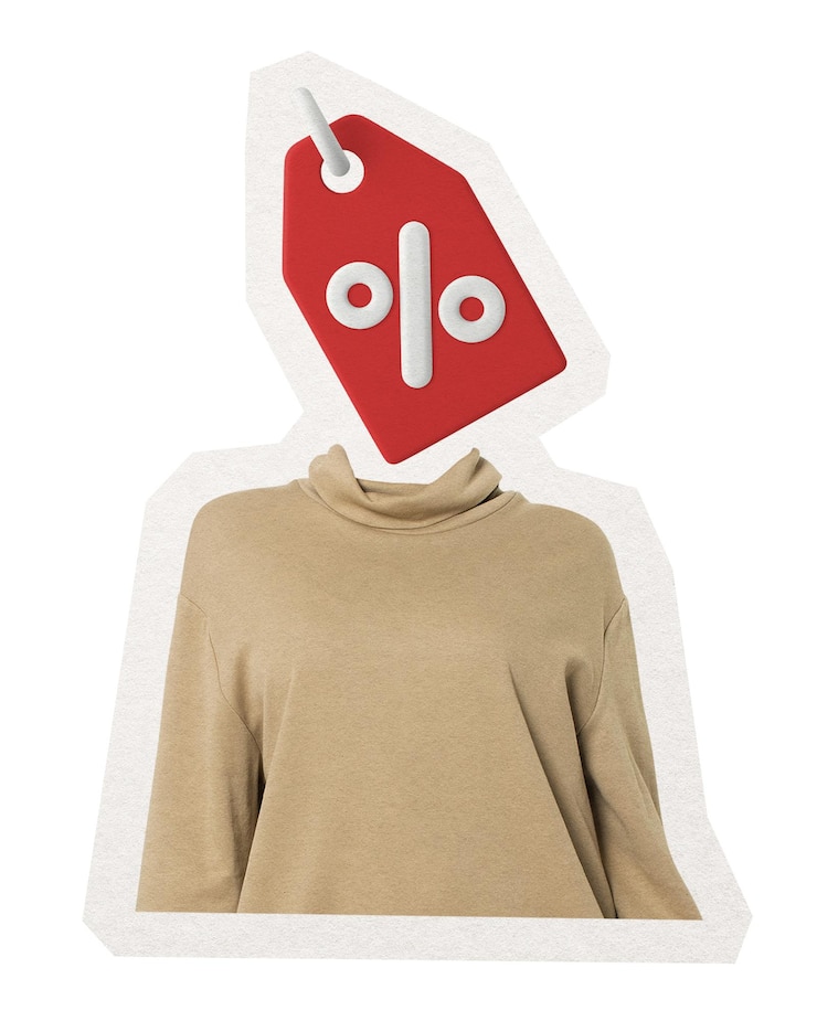 Foto rabatt-tag-kopf png-frau-aufkleber-shopping-remixed-medien-transparenter hintergrund